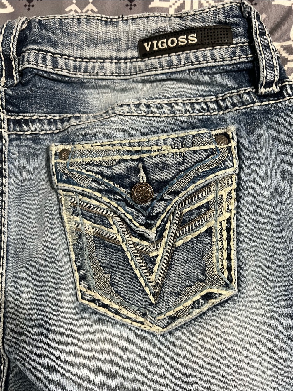 Vigoss Light Wash Capri that were cut by previous owner - Picture 9 of 11